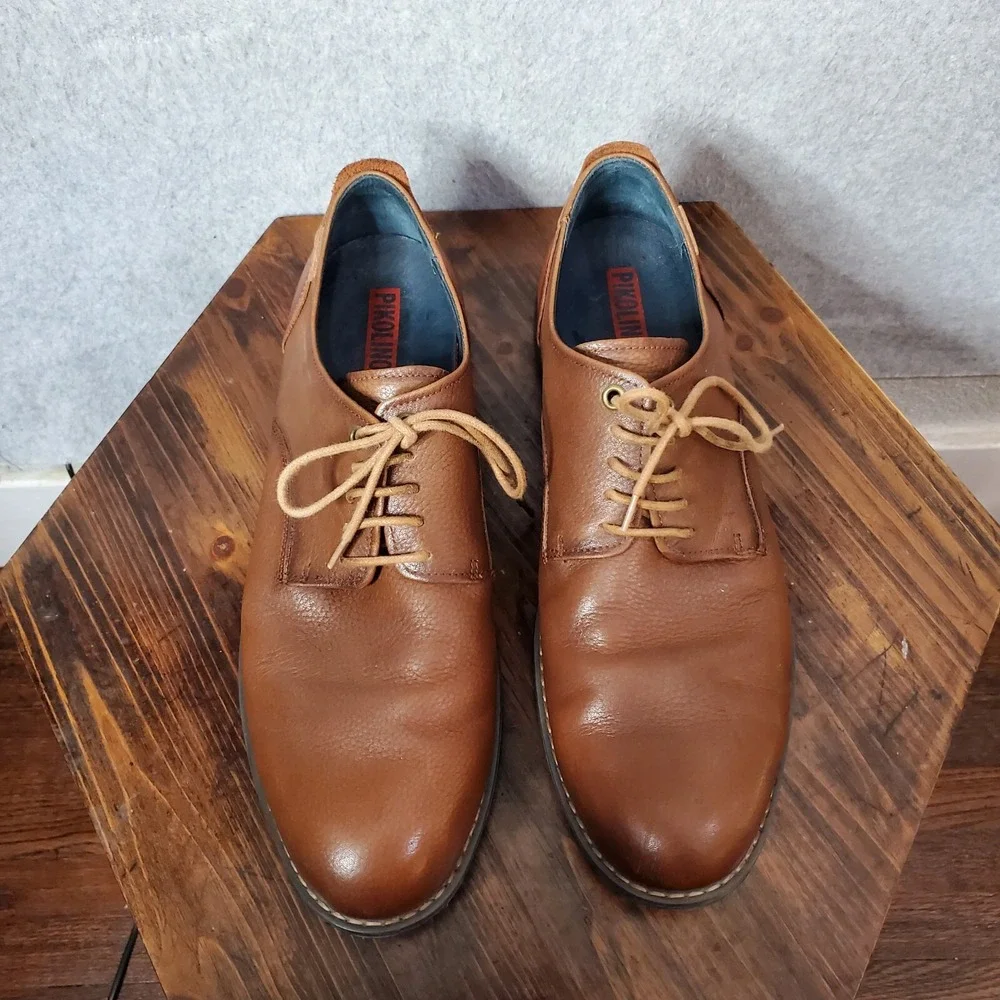 Pikolinos Men's Shoes Bristol Dress Oxfords Size 45 Brown Leather US Sz 12